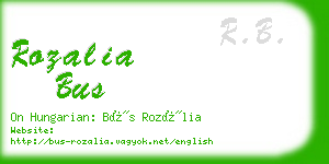 rozalia bus business card
